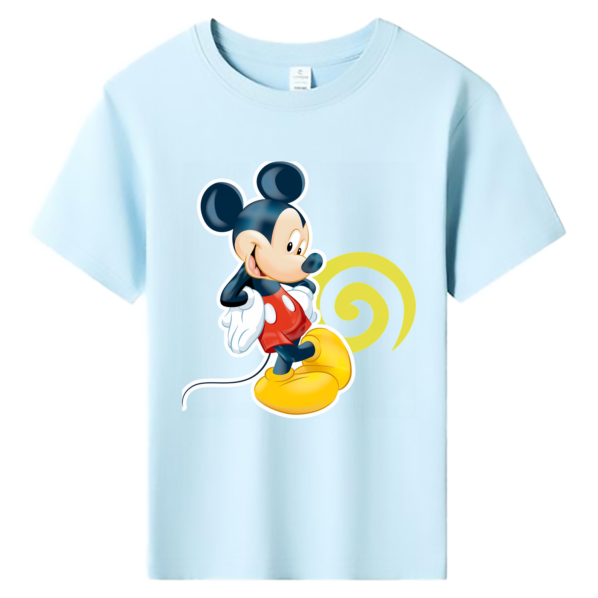 （画像用） ミッキーマウス Mickey Mouse 綿100％キッズTシャツ（フロントプリント）